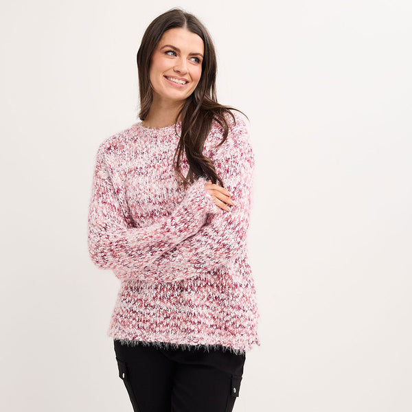 Ladies fluffy yarn jumper