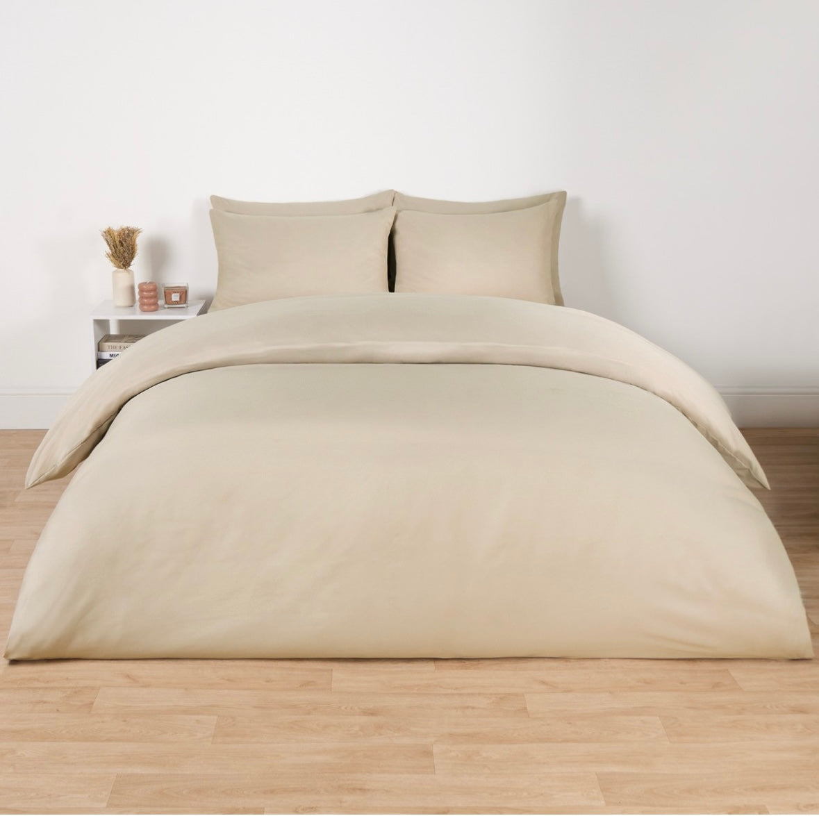 Plain Duvet Cover Set - Natural