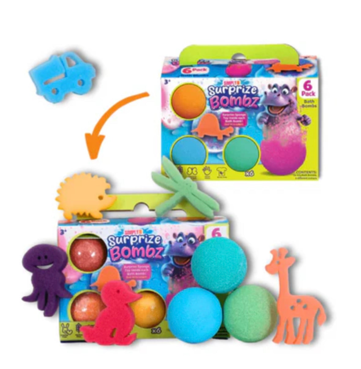 Simply Toys Surprize Bombz - 6 Pack Bath Bombs