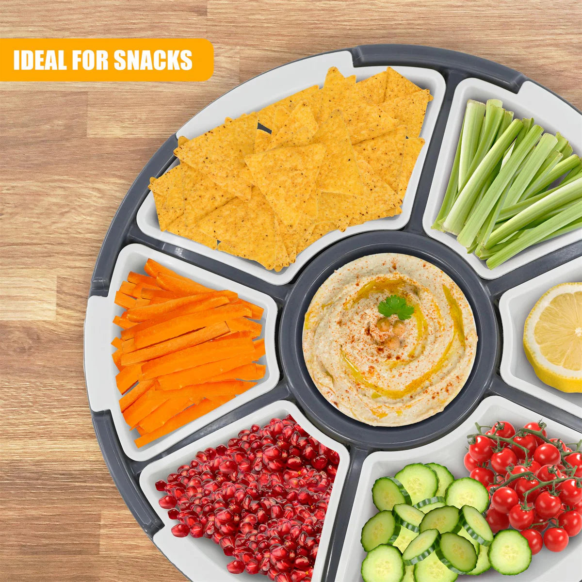 Round Snack Tray with Lid