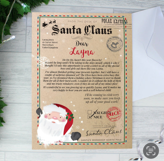 Personalised Santa Claus Letter