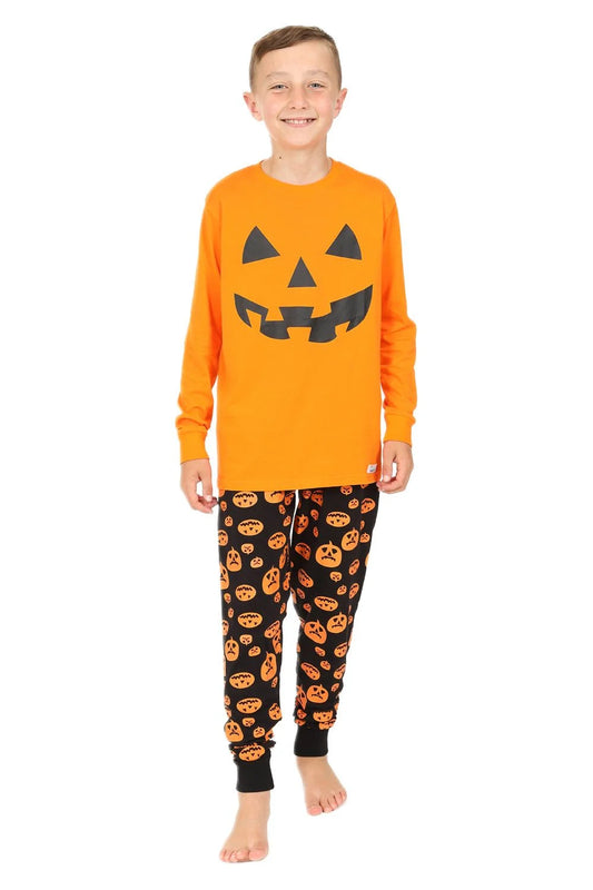 Kids Pumpkin Halloween Pyjamas Long