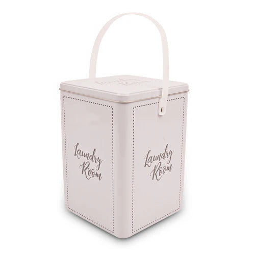 Dusty Lilac Laundry Room Storage Tin
