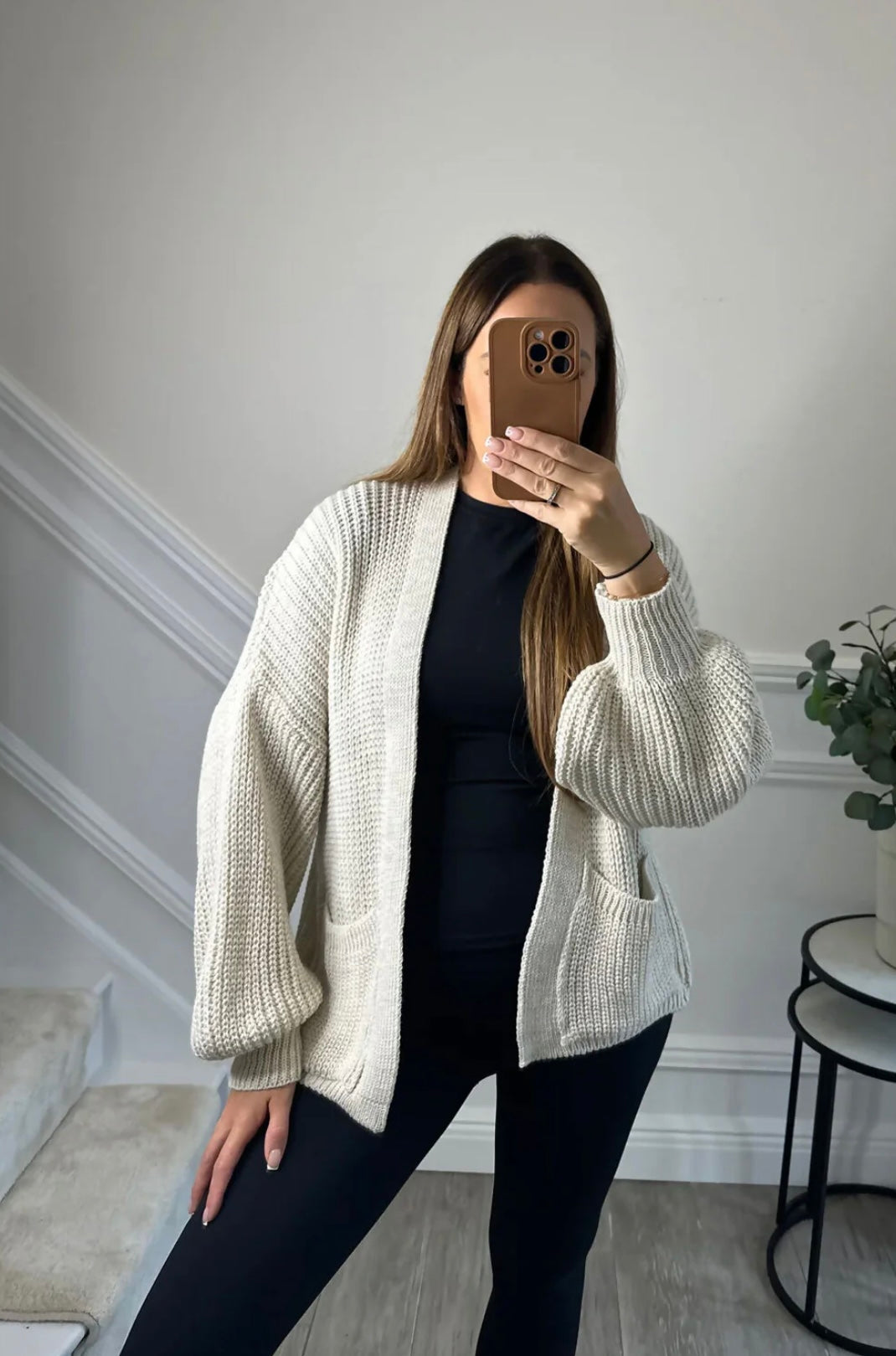 BALLOON SLEEVE CARDIGAN