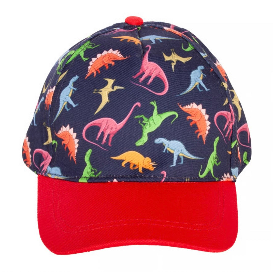 Kids Multicoloured Dinosaur Baseball Cap - Adjustable Size