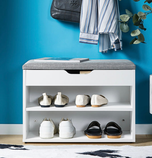 Shoe Rack Shoe Bench Cabinet with Lift Up Bench Top