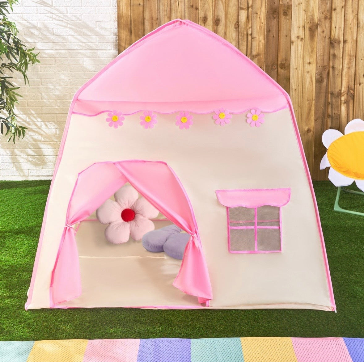 Kids Flower Tent - Pink