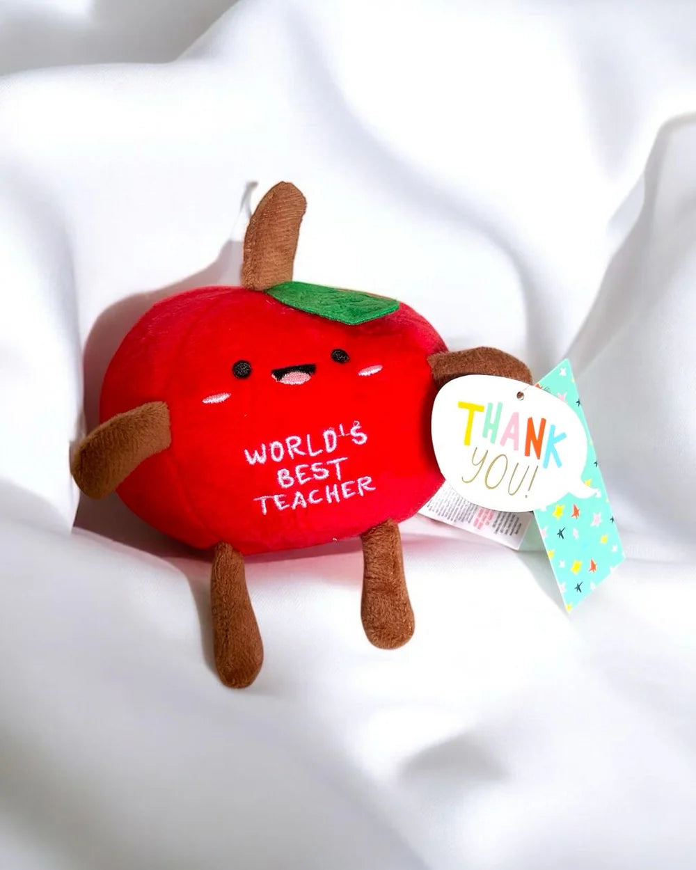 WORLDS BEST TEACHER APPLE PLUSH