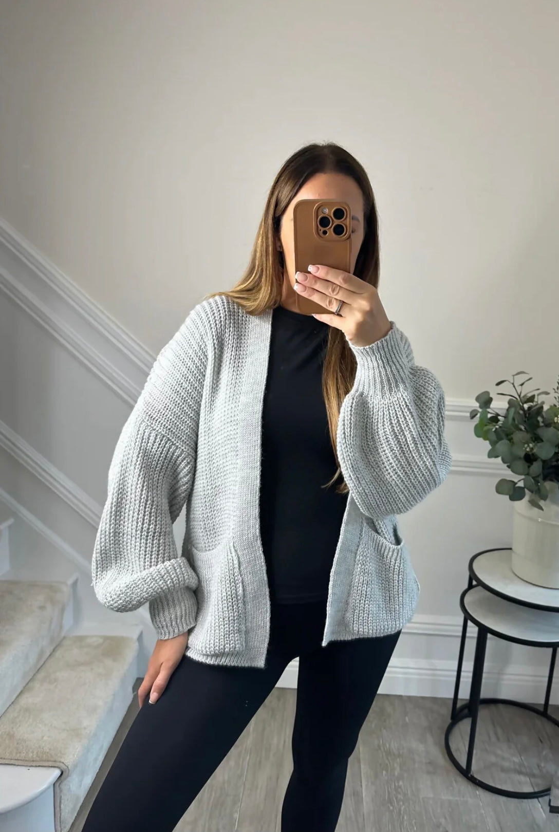BALLOON SLEEVE CARDIGAN