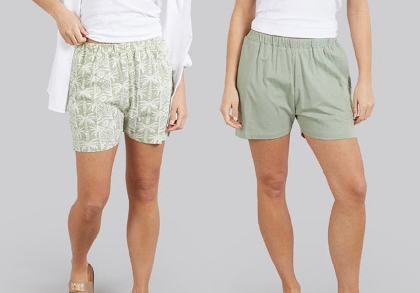 Womens Two Pack Jersey Shorts Multi