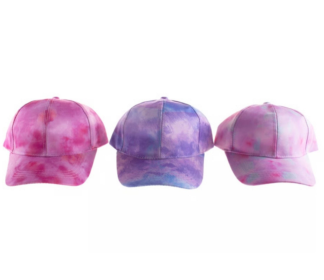Childrens Tie-Dye Baseball Cap Assorted
