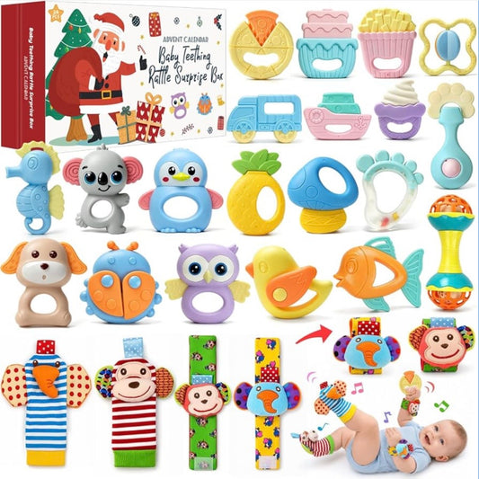 Advent Calendar 2026 - Baby Rattle Teething Toys for Newborn Infant Toddler