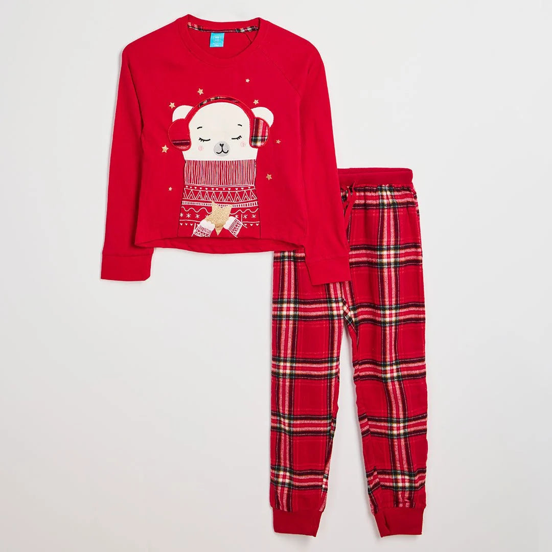Kids Red Polar Bear Pj