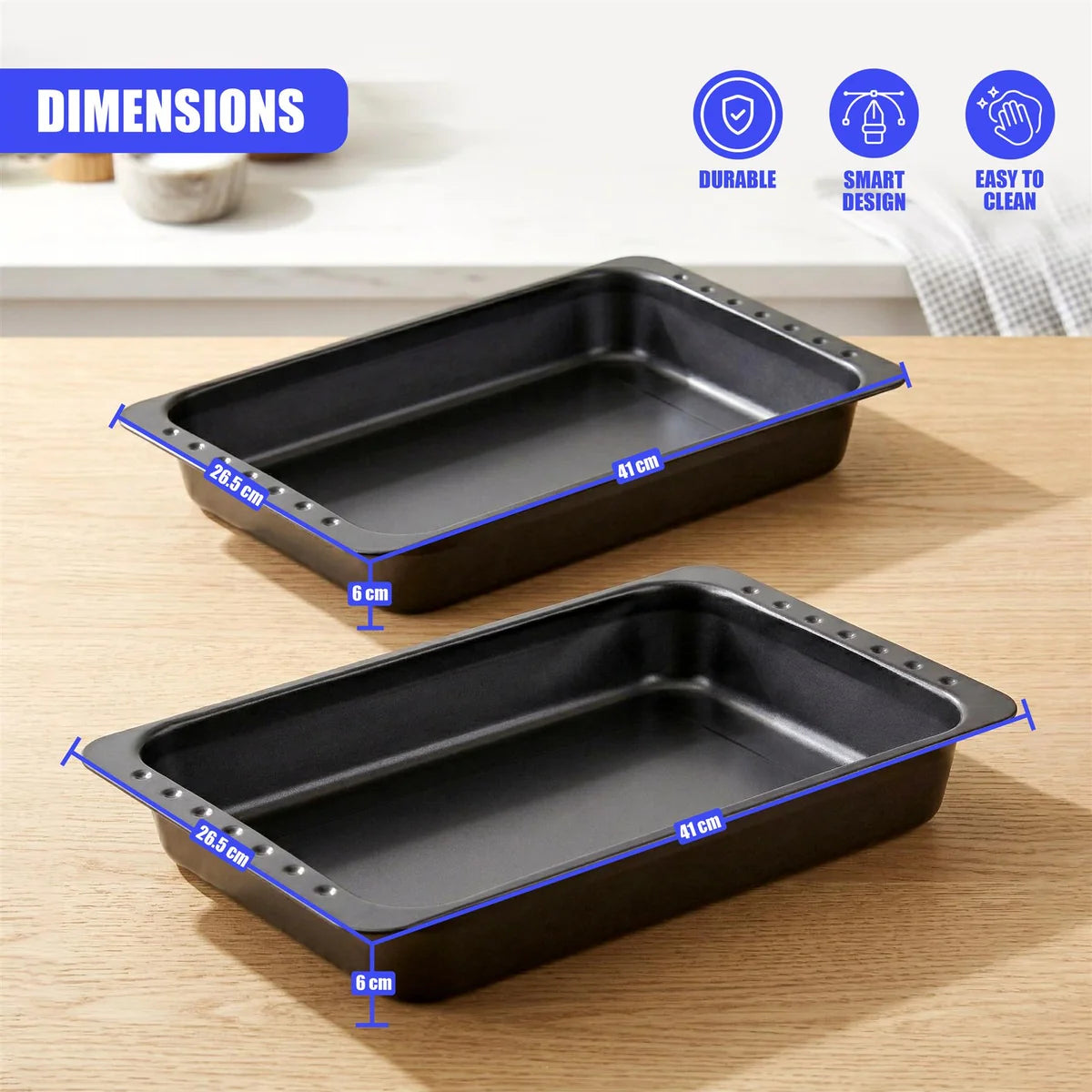 2-in-1 Deep Roasting Tin Set