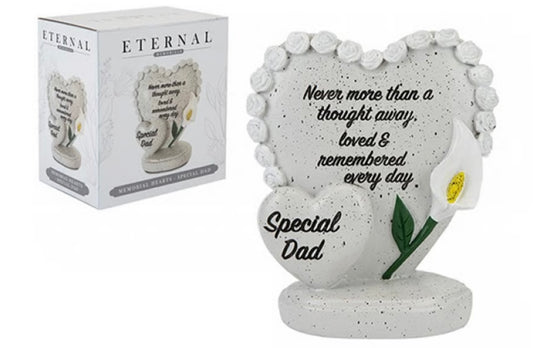 Memorial Double Heart Dad