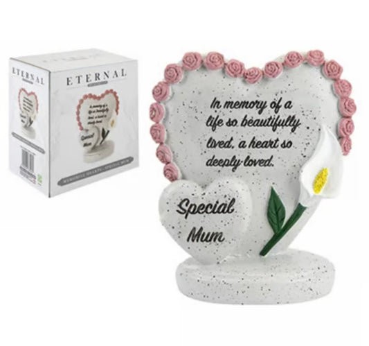 Memorial Double Heart Mum