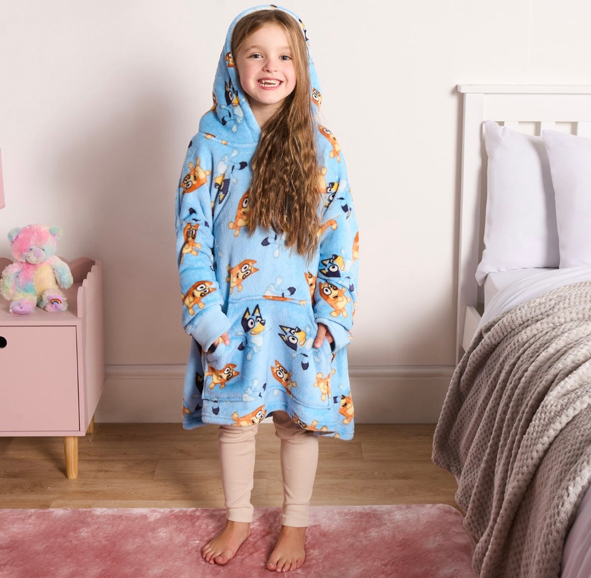 Blue Dog Hoodie Blanket