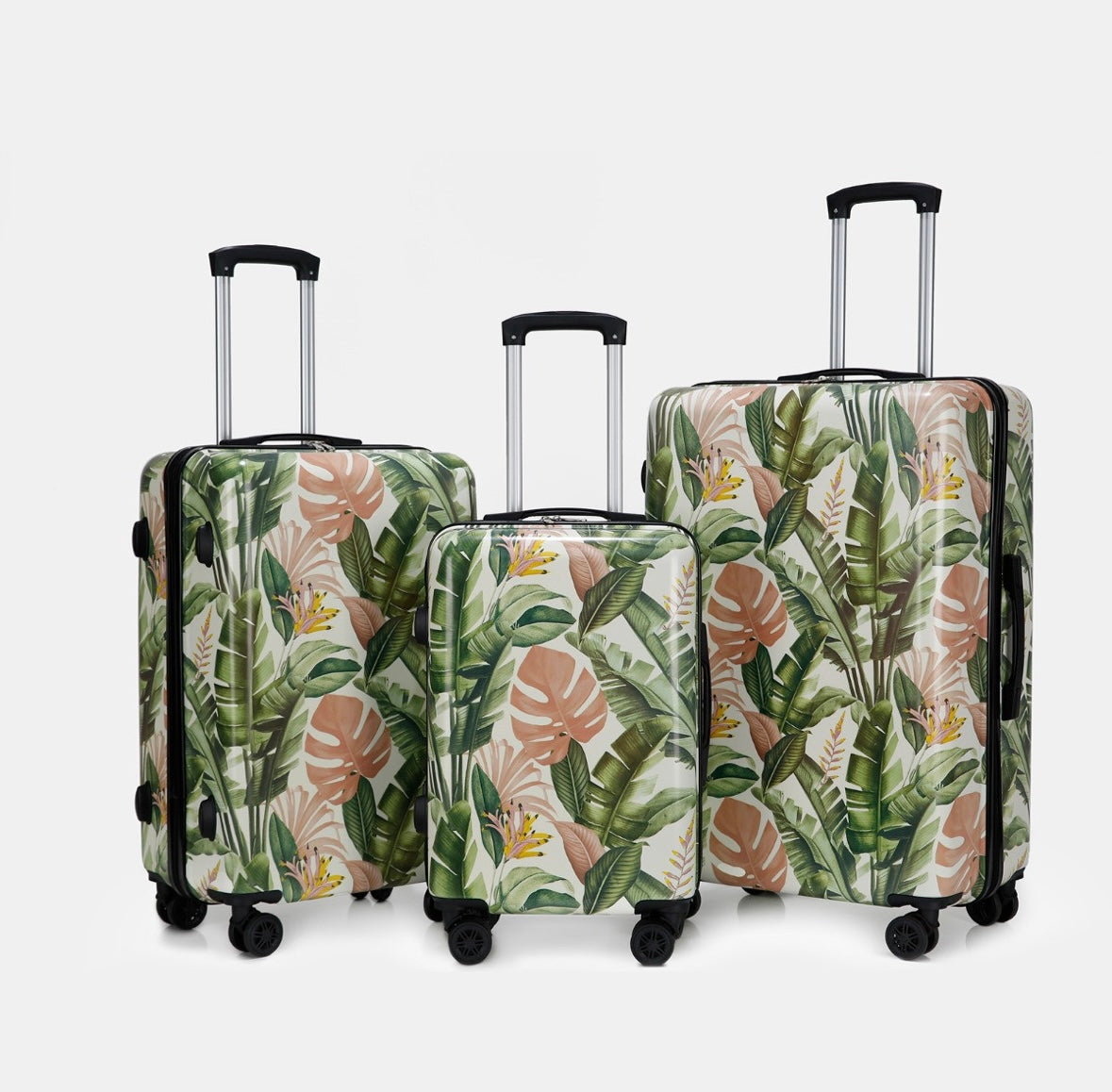 Tropical Print Hard Shell Suitcase