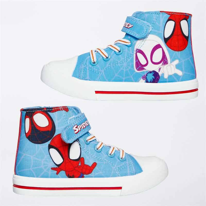 Infant Boys Hi Top Trainers Blue/Multi