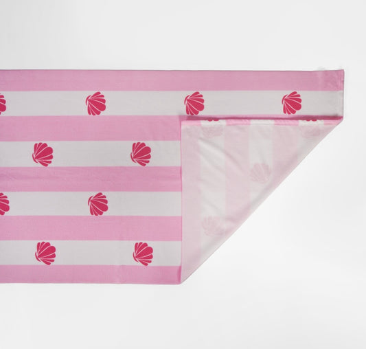 Shell Stripe Print Beach Towel