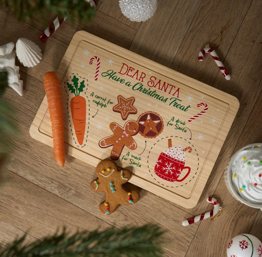 Dear Santa Chopping Board - Natural