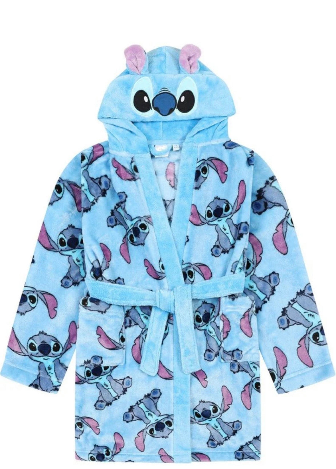 Womens Blue Fleece Dressing Gown