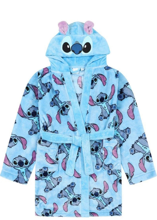 Womens Blue Fleece Dressing Gown
