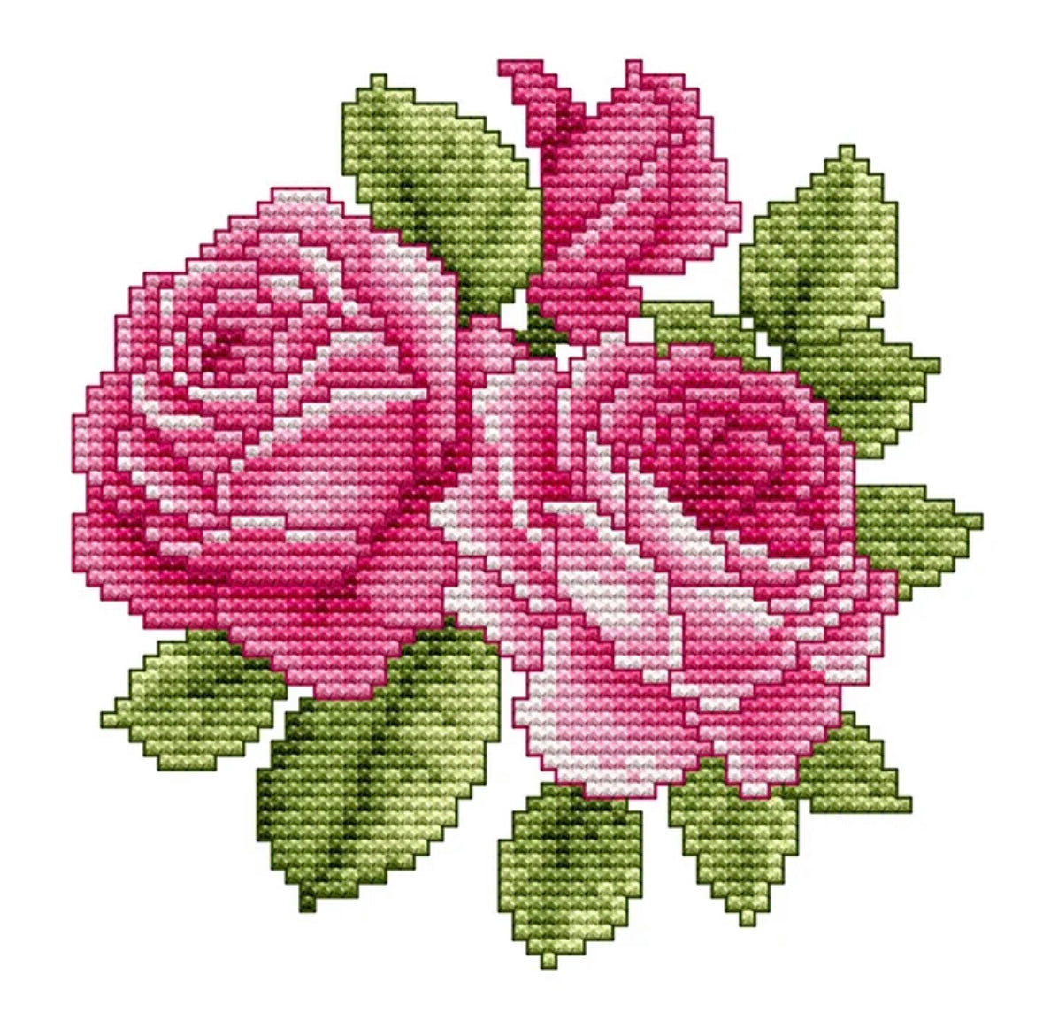Pink Flower Cross Stitch