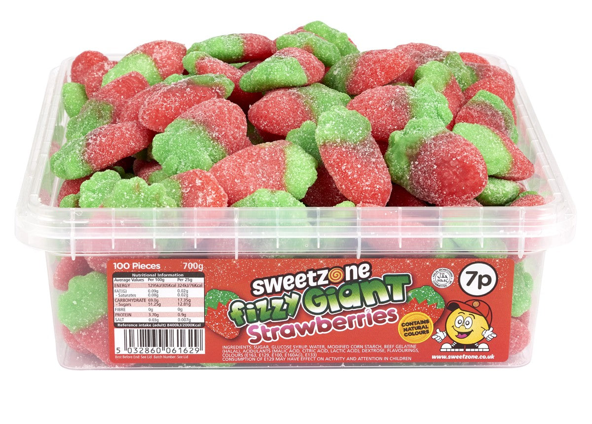 Fizzy Giant Strawberries Tub