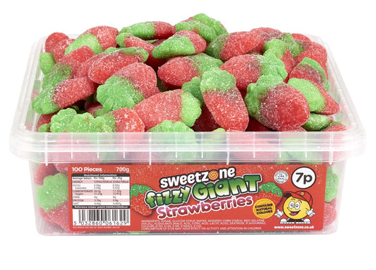 Fizzy Giant Strawberries Tub