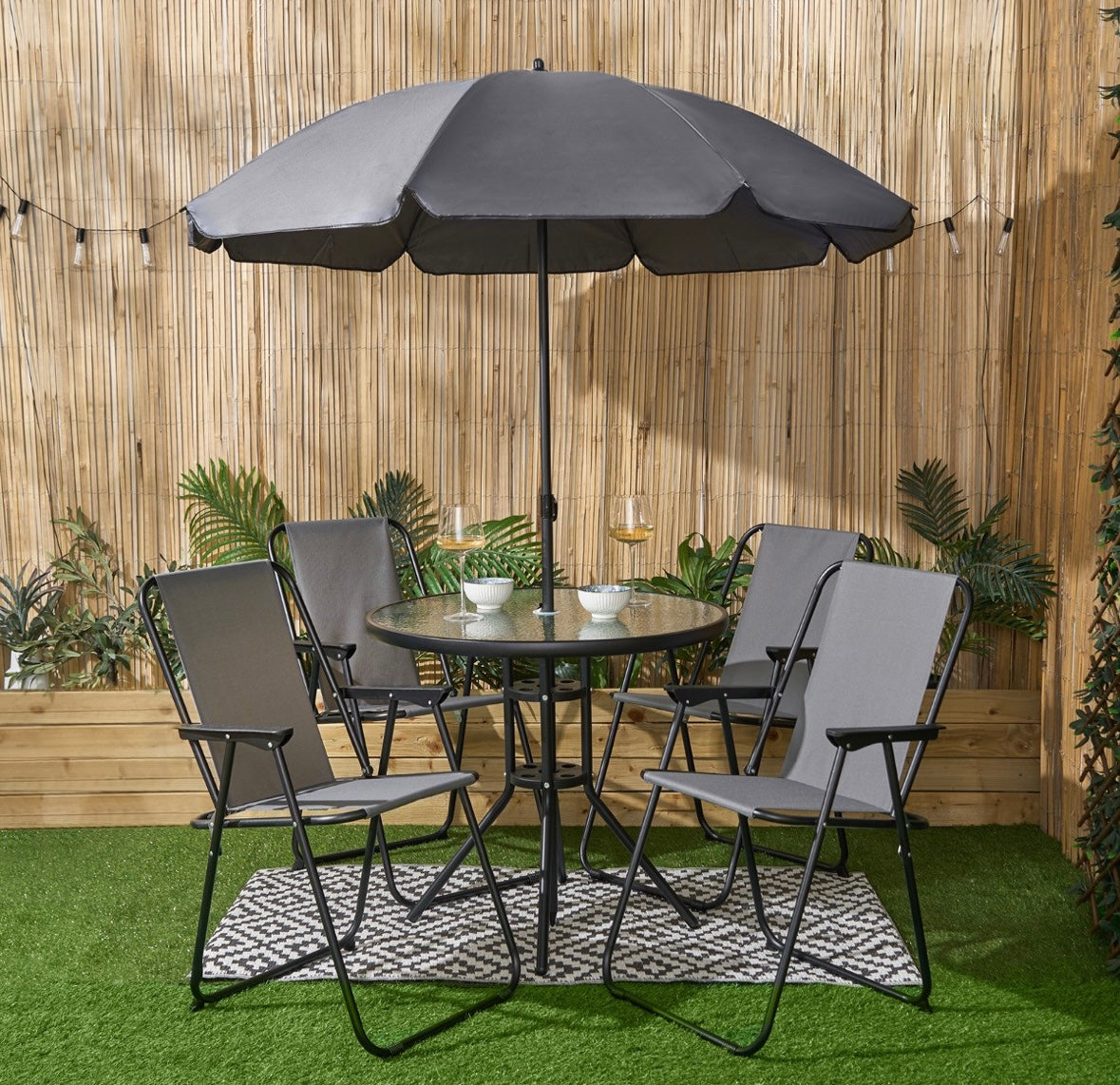 6-Piece Patio Set - Charcoal