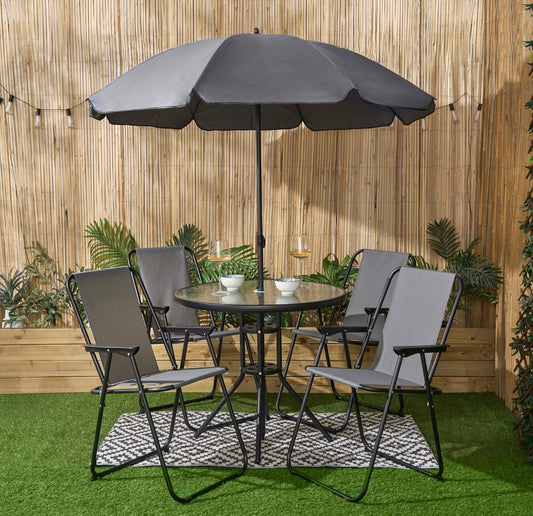 6-Piece Patio Set - Charcoal