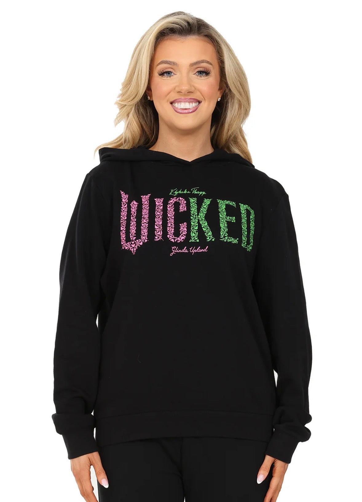 Womens Black Cotton Hoodie