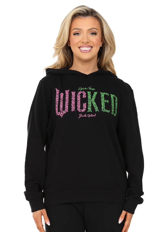 Womens Black Cotton Hoodie