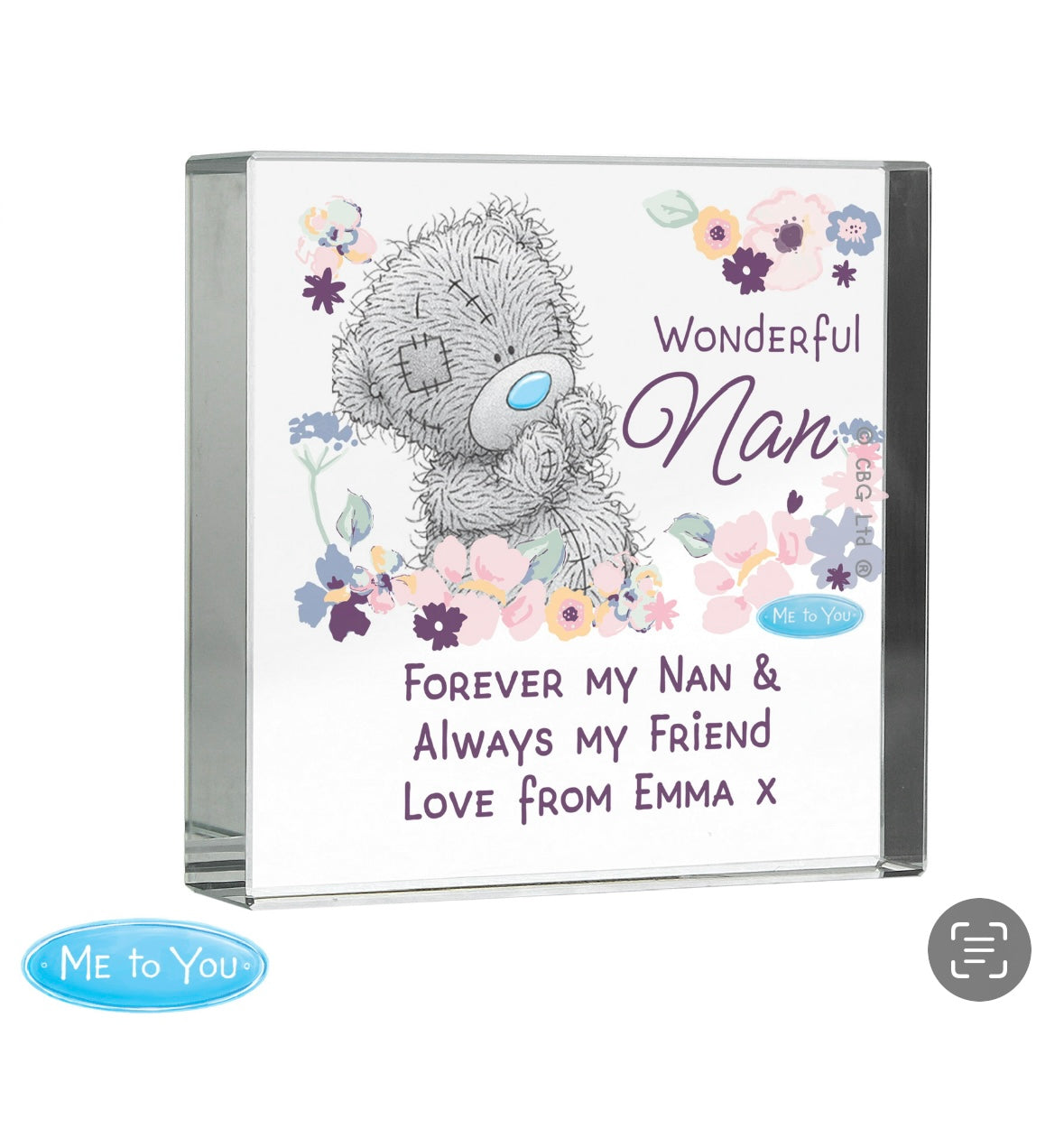 Personalised Me to You Wonderful Nan Crystal Token