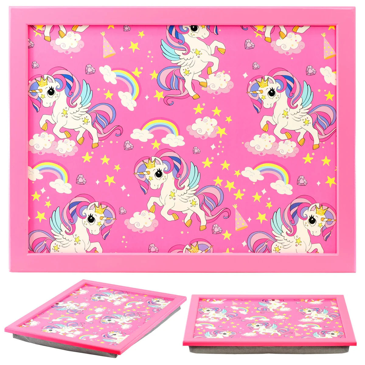 Rainbow Unicorns Lap Tray