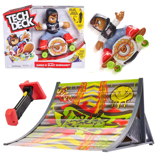 Tech Deck Shred N' Blast Sk8board Motorised Skateboard & Ramp Set