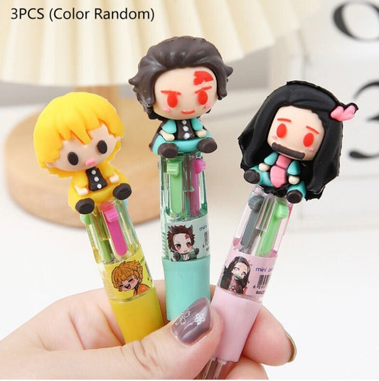 Demon Slayer Multicoloured Pens 4in1