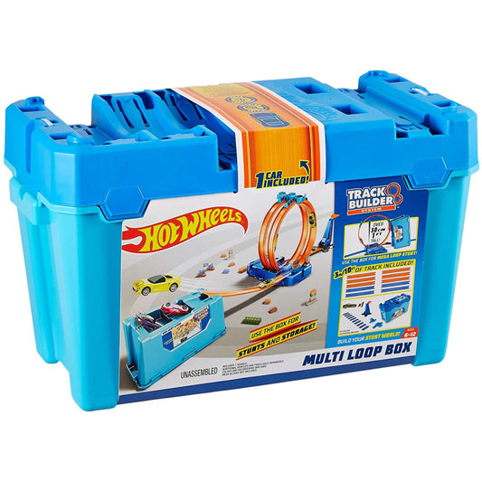 Hot Wheels Track Builder Multi Loop Box Playset with Diecast Car