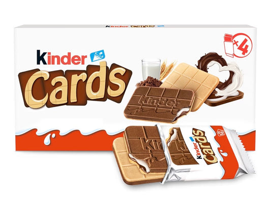 Kinder Cards Wafer Biscuit Chocolate Bars