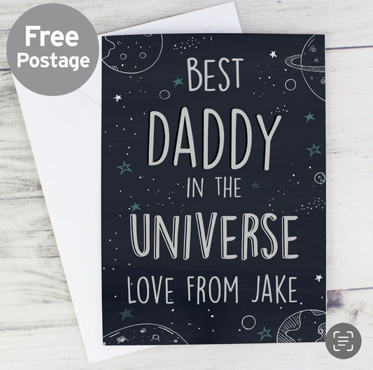 Personalised Best... In The Universe Card