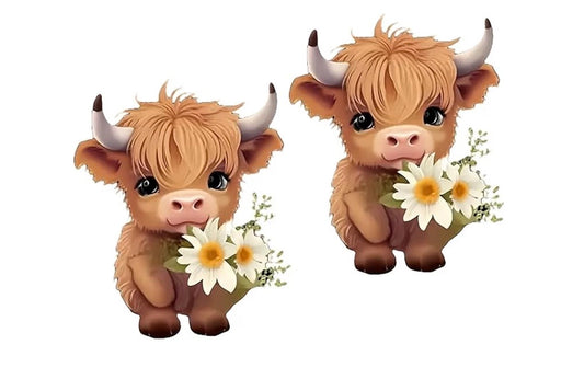 2PCS Highland Cow Car Air Vent Clips