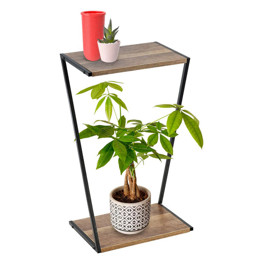 2 Tier Wooden Flower Pot Stand