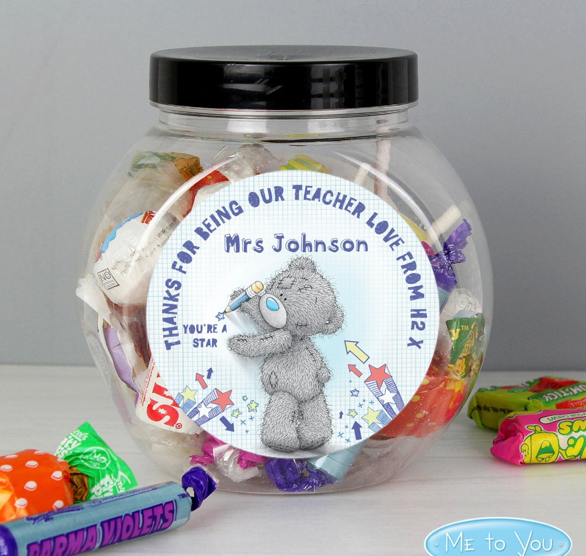 Personalised Me To You Teacher Sweets Jar