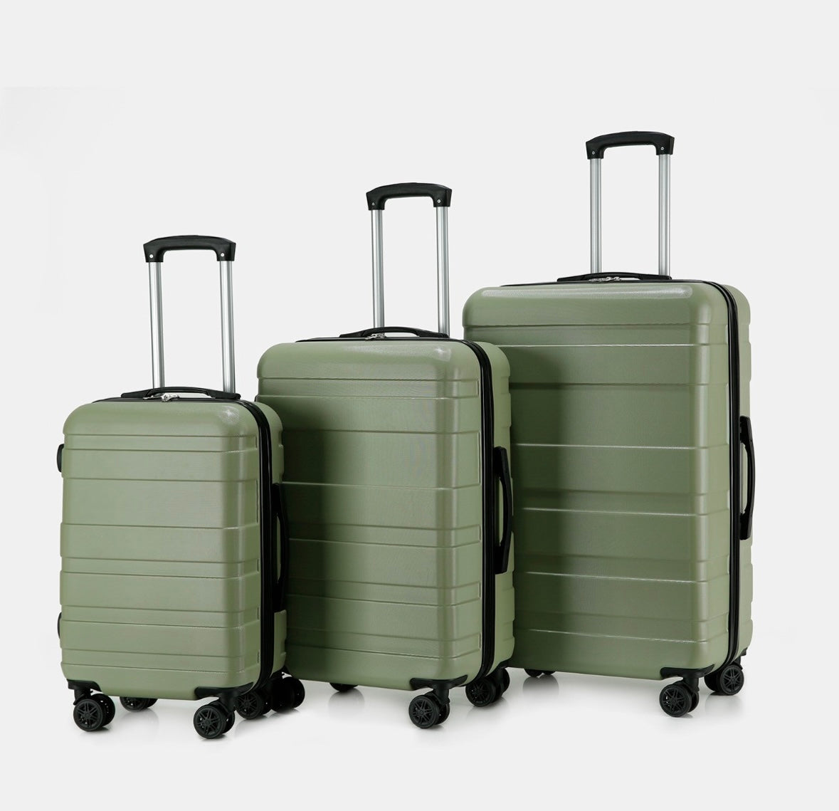 Hard Shell Suitcase, Olive Green