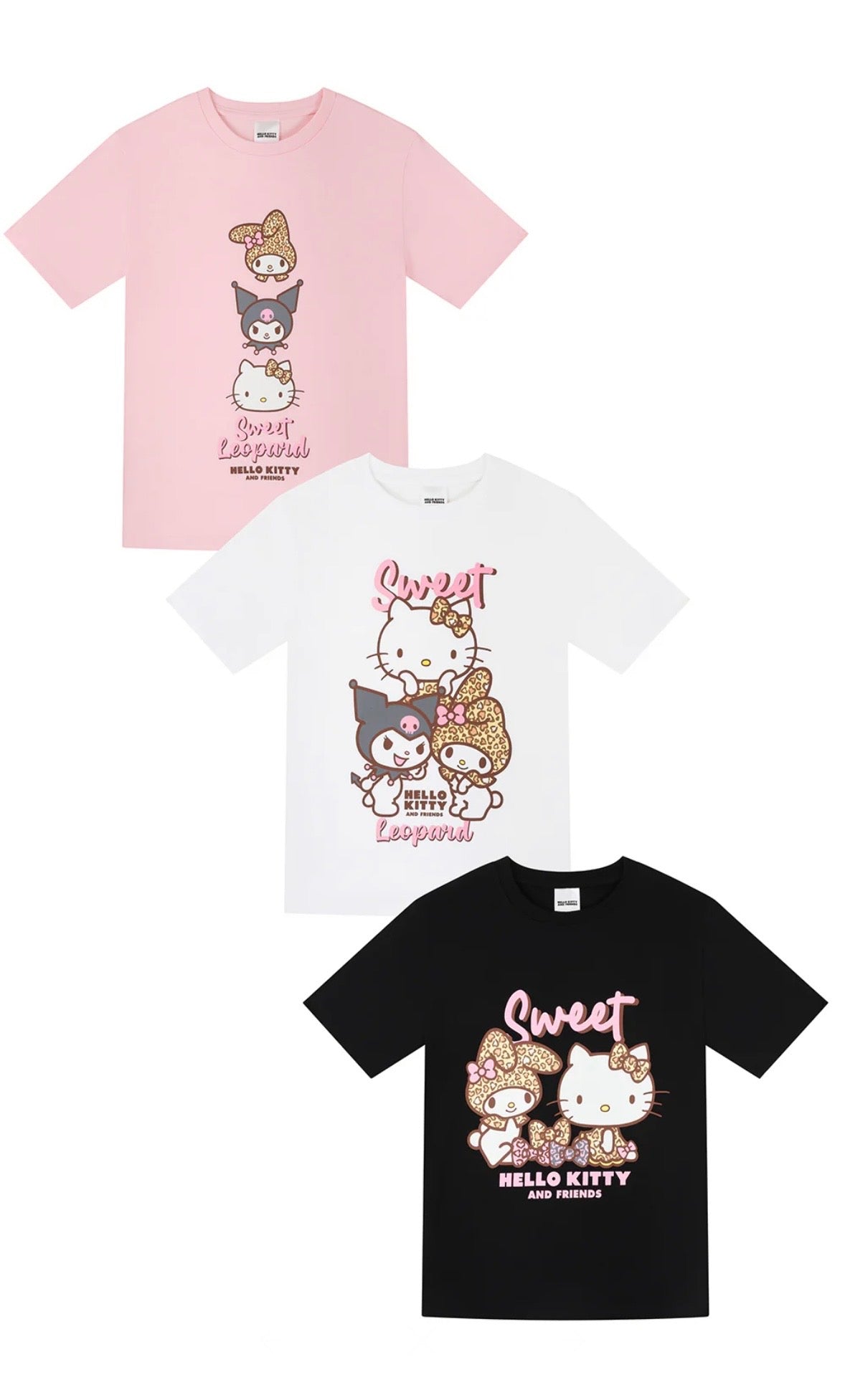 Girls Kitty 3 Pack T-Shirts Multipack
