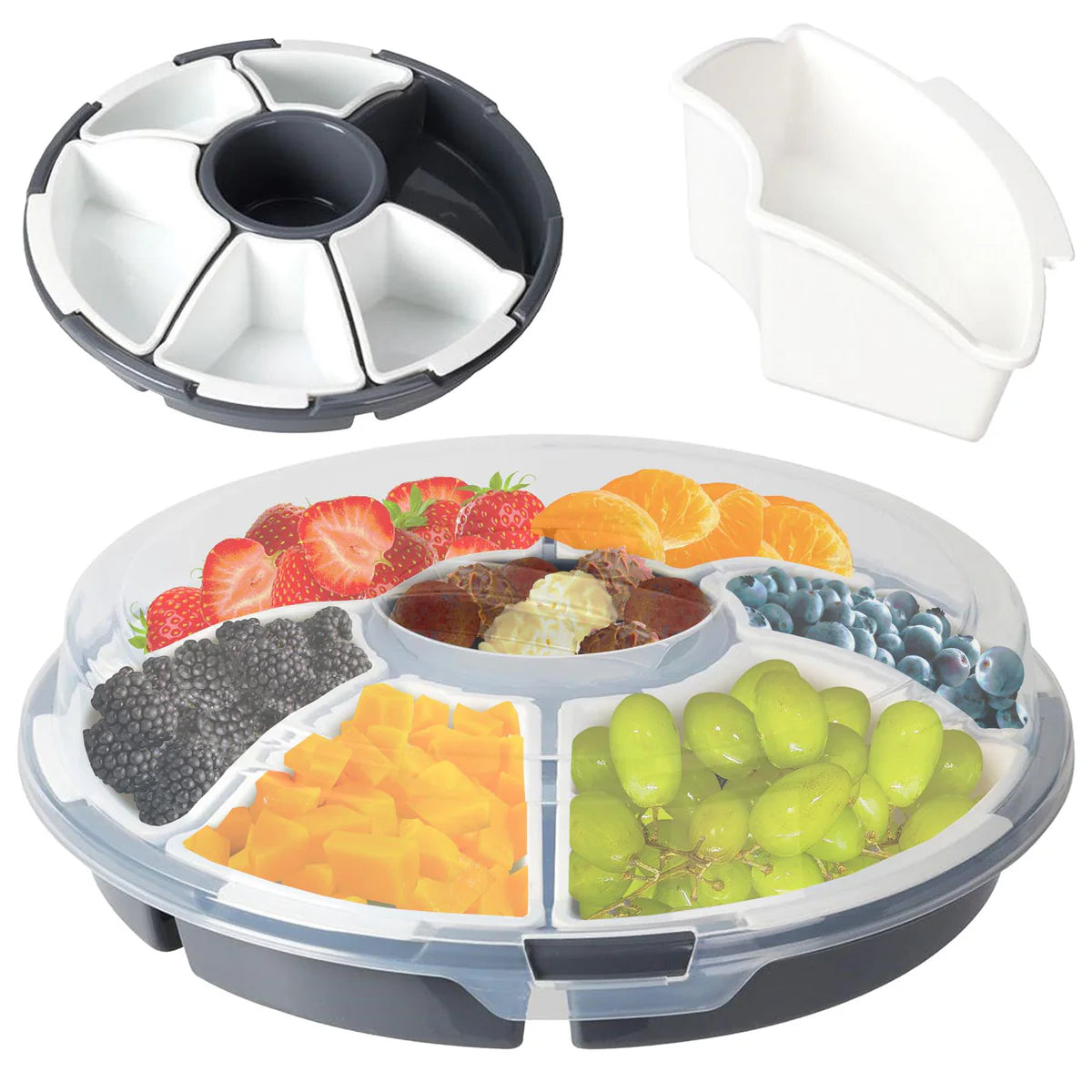 Round Snack Tray with Lid