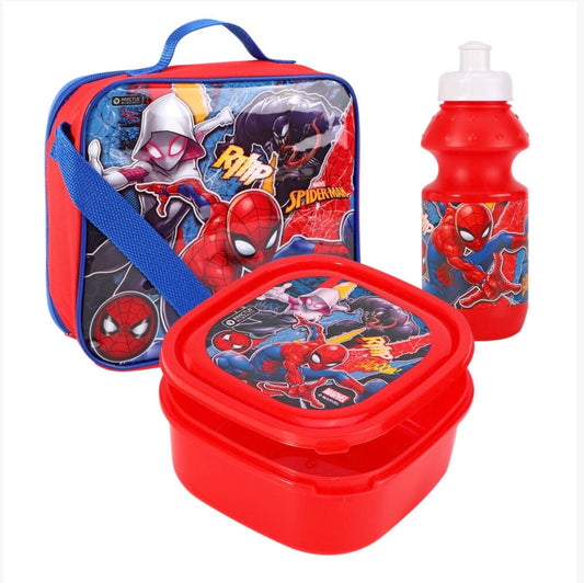 Insulated 3-Piece Lunch Bag Set for Boys