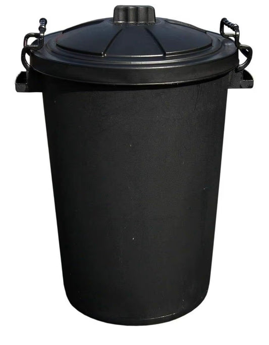 Black 50 Litre Extra Large Heavy Duty Plastic Bin Dustbin