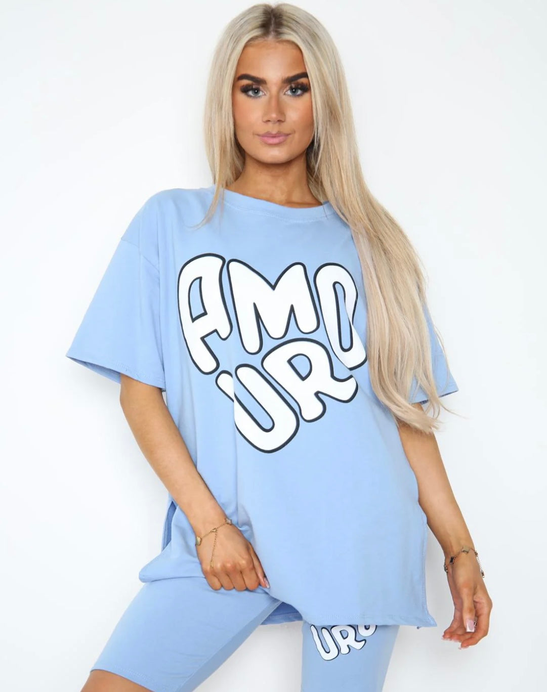 Amour Print Cycling Short & T-Shirt Set